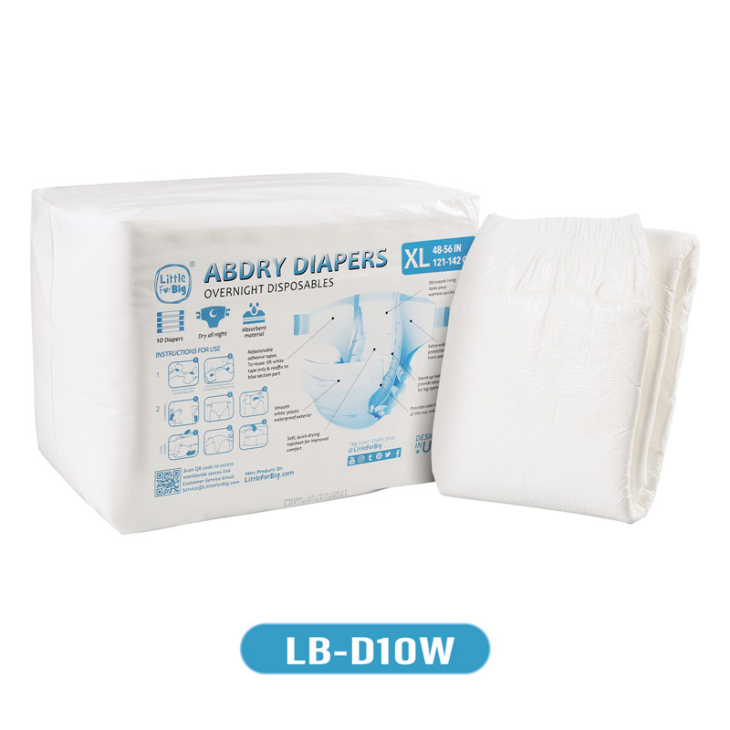 ABDry White Adult Diapers 10 Pieces Pack(M)/(L)/(XL) - LittleForBig Cute &  Sexy Products