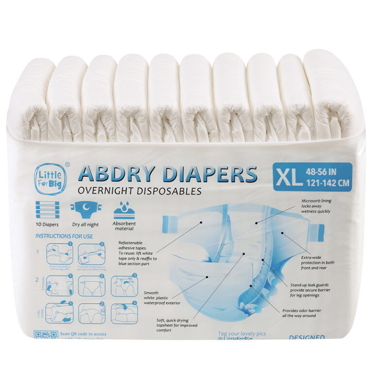 Abdry White Adult Diapers 10 Pieces Packmlxl Littleforbig Cute And Sexy Products 4440