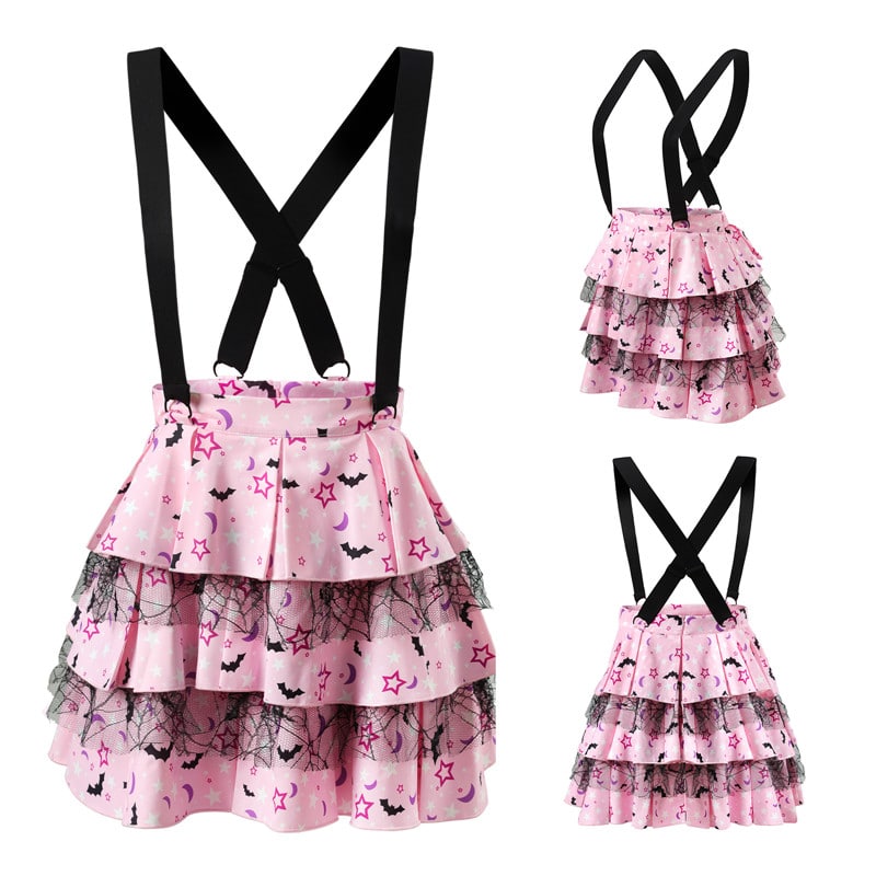 Goth Princess Ruffle Tiered Jumper Skirt