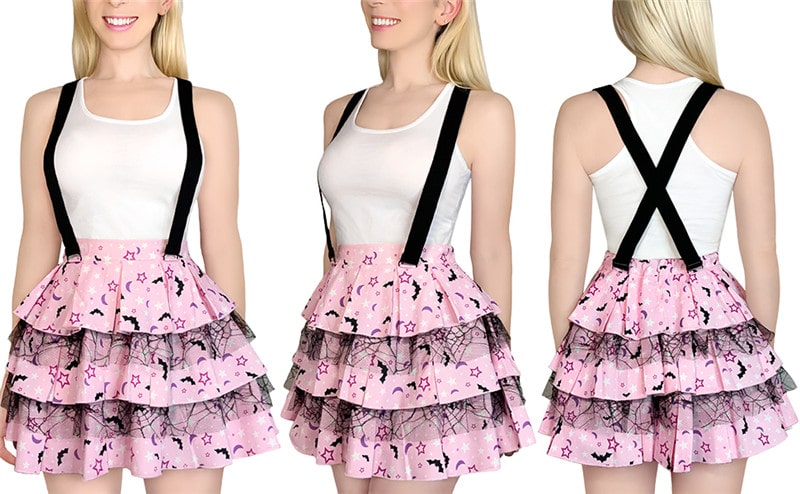 Goth Princess Ruffle Tiered Jumper Skirt