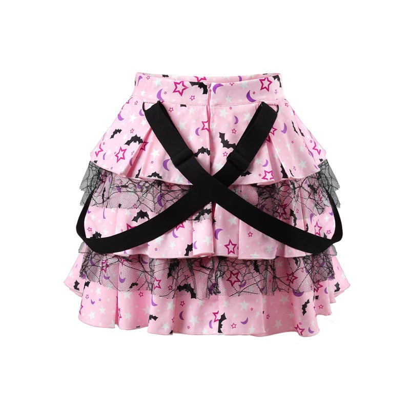 Goth Princess Ruffle Tiered Jumper Skirt
