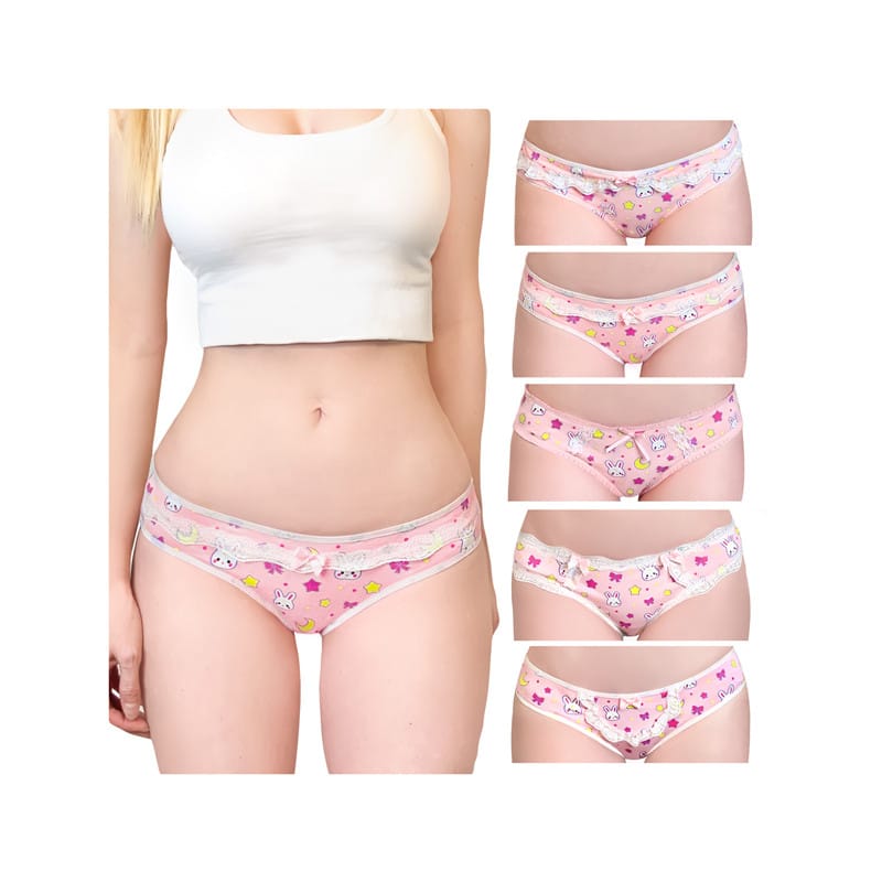 Set Of 5 Cute Cotton Print Floral Panties For Women Plus Size Briefs, Sexy  Lingerie For Girls And Ladies 220425 From Long01, $11.31