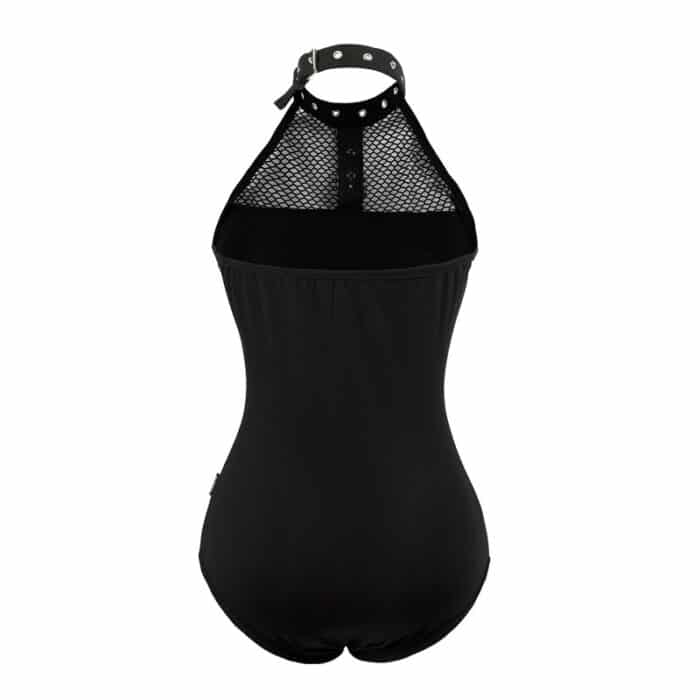 Leashed & Collared Goth Black Bodysuit - LittleForBig Cute & Sexy Products