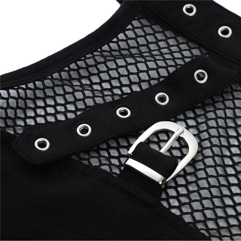 Leashed & Collared Goth Black Bodysuit