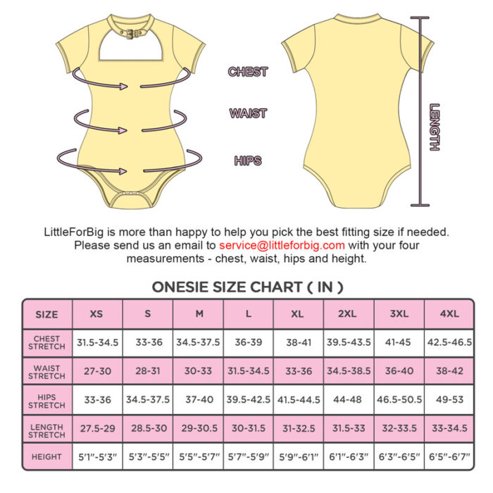 Adult Collared Onesie Yellow - LittleForBig Cute & Sexy Products