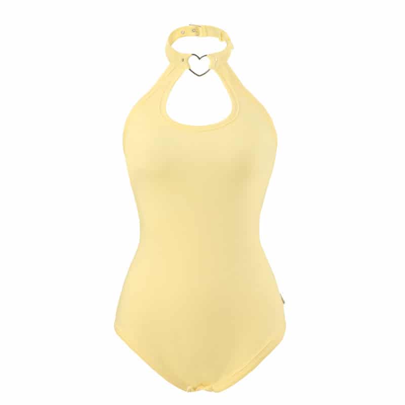 Heartbreaker Collared Onesie Yellow