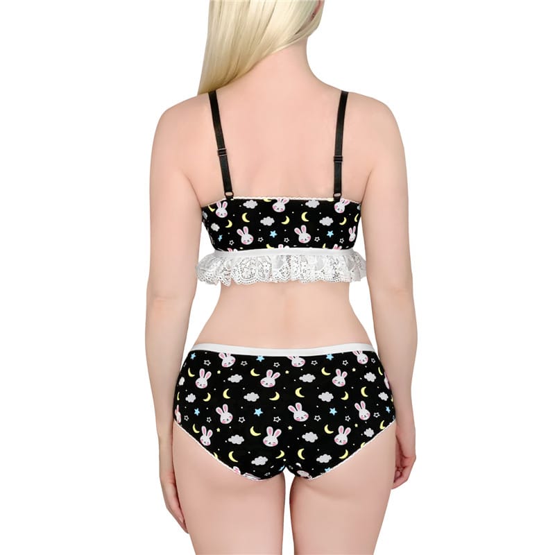 Snuggle Bunny Lingerie Set Black