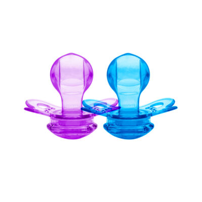 Gen-3 Adult Sized Candy Gloss Pacifiers - Blue & Purple set