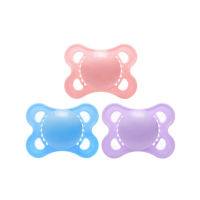 Gen-3 Adult Sized Pacifier 3 Pack- Pink Blue Purple