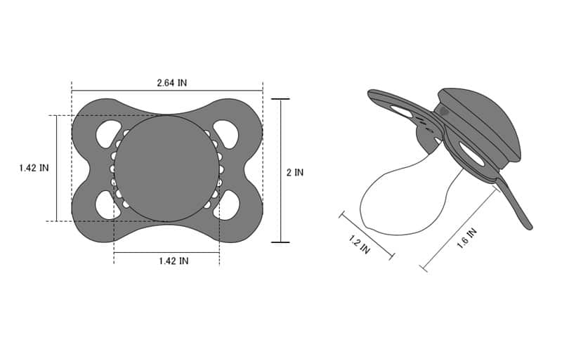 Gen-3 Adult Sized Pacifier 3 Pack- Green Black White