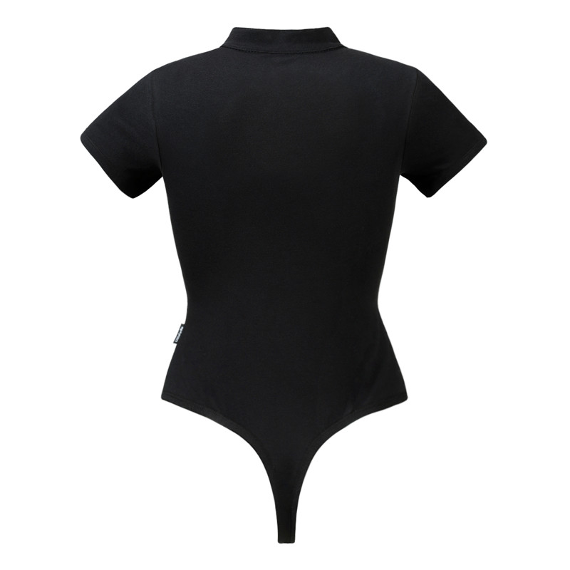 Collared Onesie Thong Black