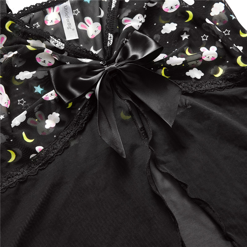 Bedtime Bunny Black Lingerie