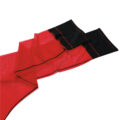 Vintage Backseam Thigh High Sheer Silk Stockings with Black Cuffs