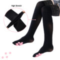 Lace Top 3D Paw Pad Thigh High Silk Stockings