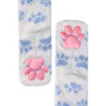 3D Paw Pad Thigh High Coral Fleece Socks