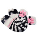 3D Paw Pad Knee High Coral Fleece Socks