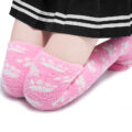 3D Paw Pad Thigh High Coral Fleece Socks