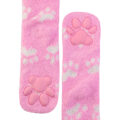 3D Paw Pad Thigh High Coral Fleece Socks