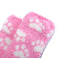 3D Paw Pad Thigh High Coral Fleece Socks