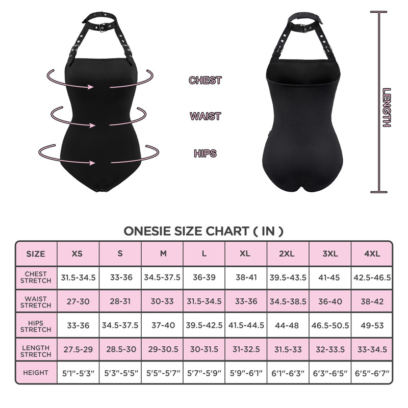 Vampy Collared Bondage Bodysuit