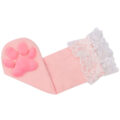 3D Paw Pad Lace Trim Cotton Frilly Ankle Socks