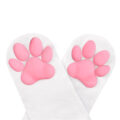 3D Paw Pad Lace Trim Cotton Frilly Ankle Socks