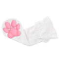 3D Paw Pad Lace Trim Cotton Frilly Ankle Socks