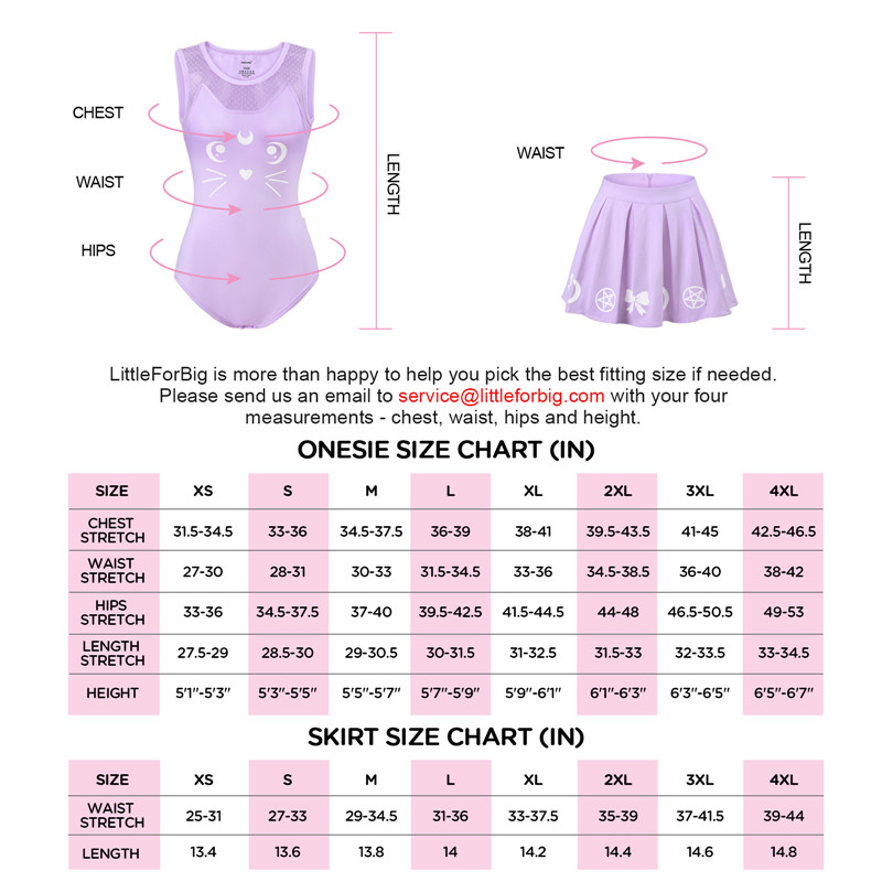 Luna Onesie Purple Skirt Set