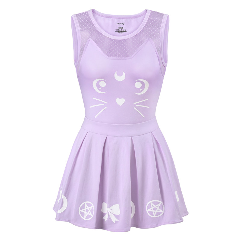 Luna Onesie Purple Skirt Set