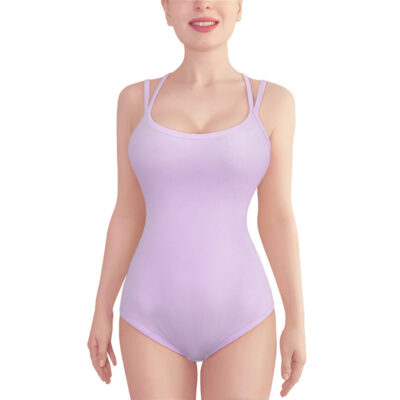 Purple Strappy Camisole Bodysuit