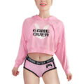 Bunnywatch Cosplay Cropped Hoodie Sweater Pink