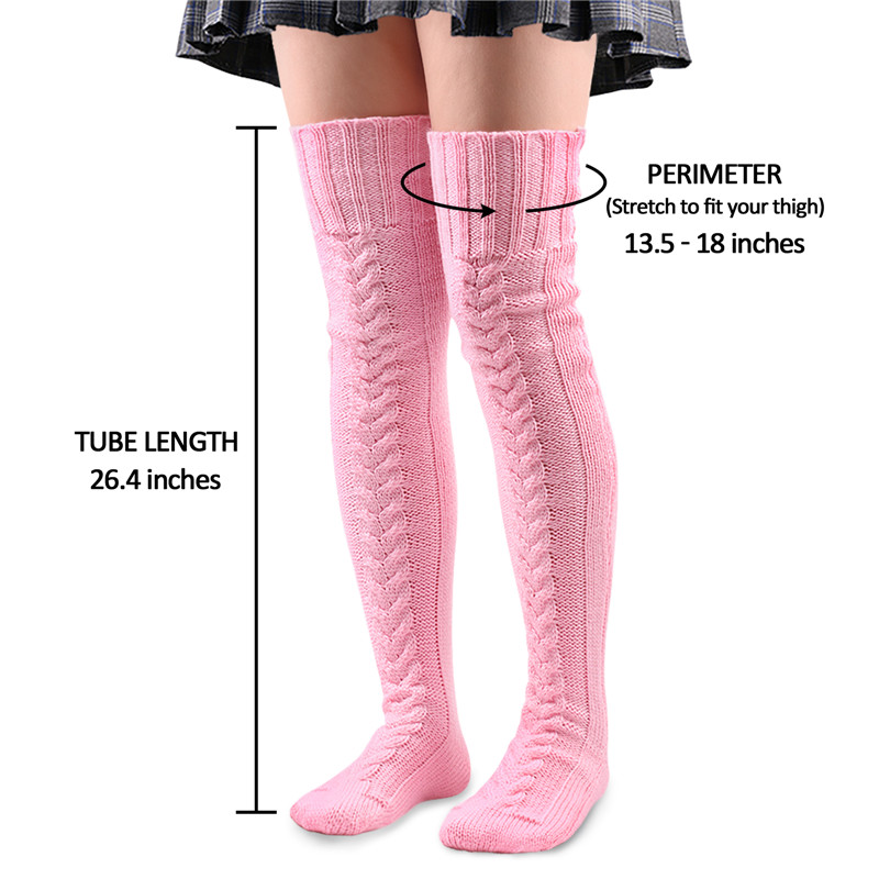 Cable Knitted Kneehigh Socks