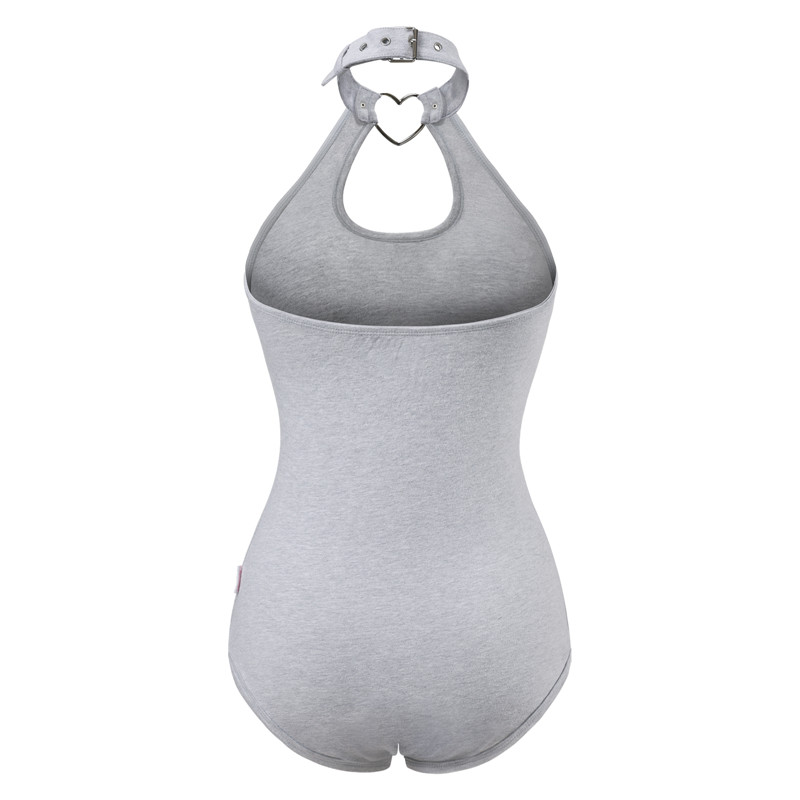 Heartbreaker Collared Onesie Grey
