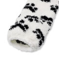 Cute Coral Fleece Thigh High Long Paws Patten Socks 2 Pairs-Black Paws