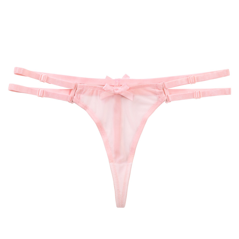 "Delilah" Two Strap Bondage Style Bow-Back Thong