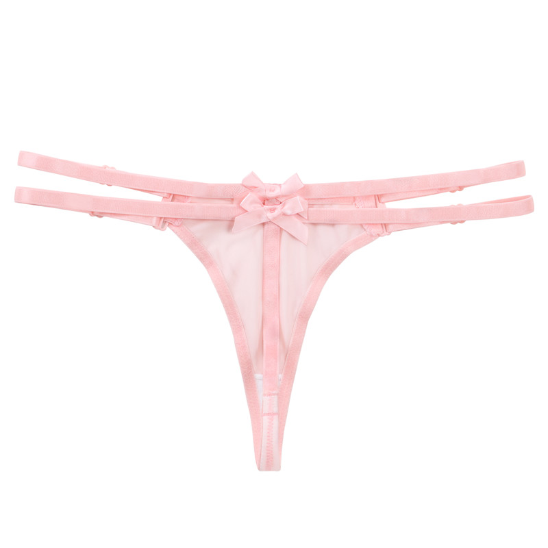 "Delilah" Two Strap Bondage Style Bow-Back Thong