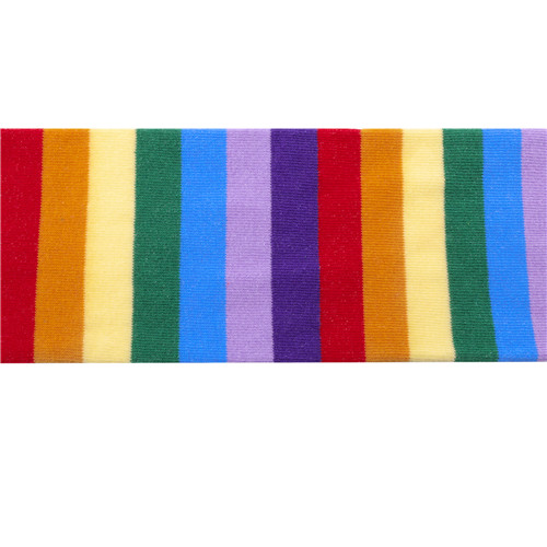 Striped Tube Thigh High Socks 3 Pairs Set