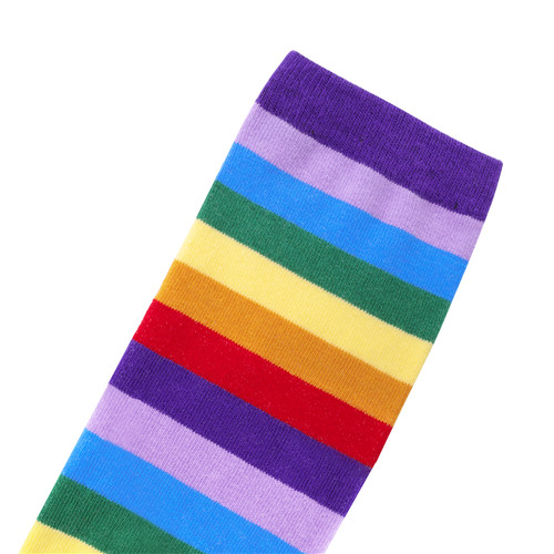 Striped Tube Thigh High Socks 3 Pairs Set