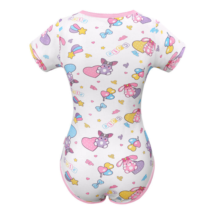 LittleForBig Katoenen Romper Onesie Pajamas Bodysuit-Sleepytime Patroon Geel XS