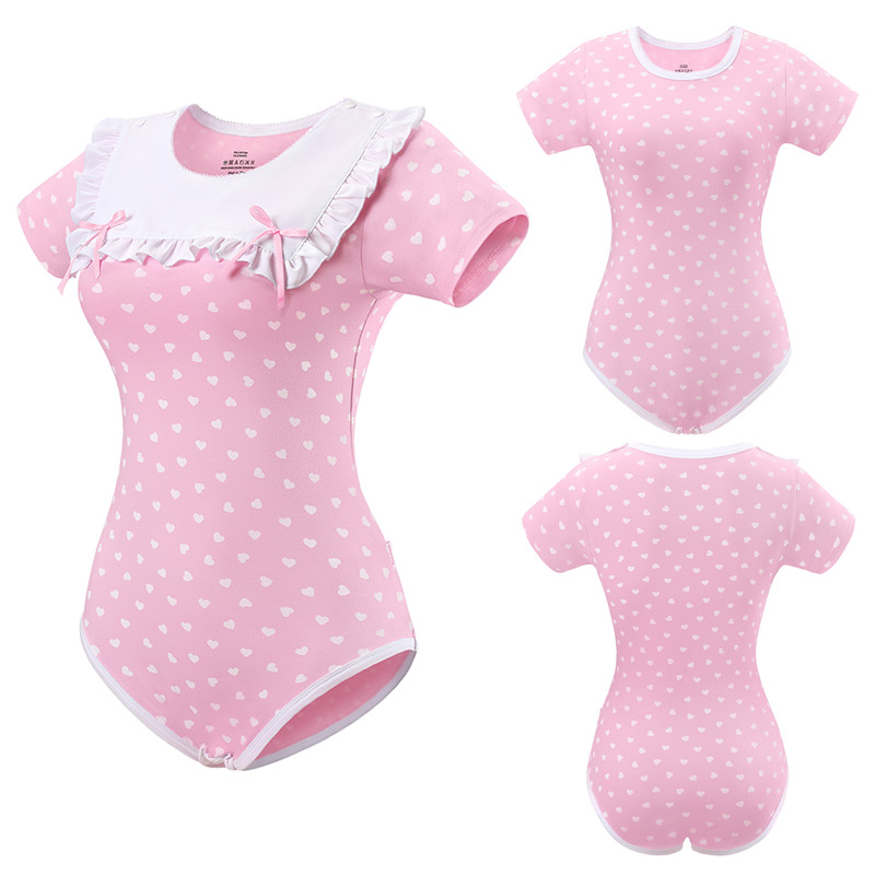 Precious Ruffled Bow Detachable Bib Onesie
