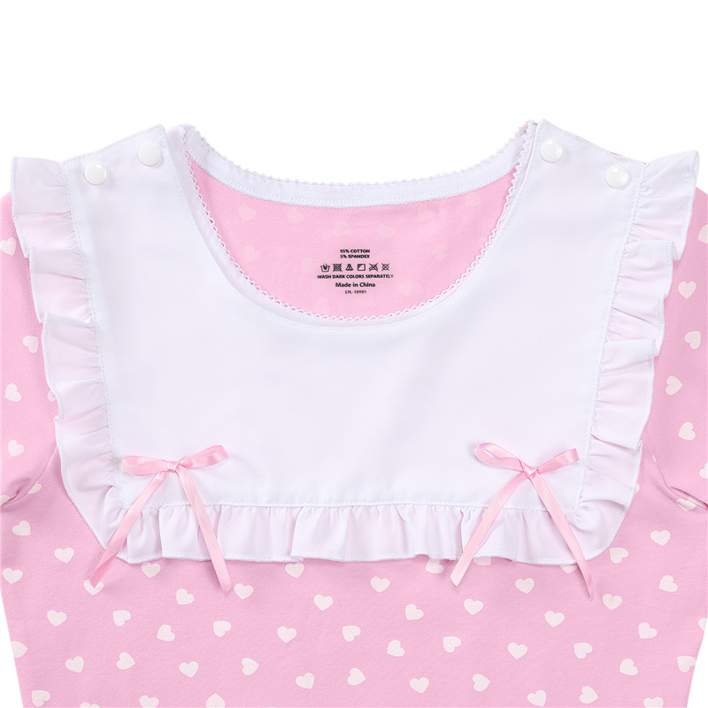 Precious Ruffled Bow Detachable Bib Onesie