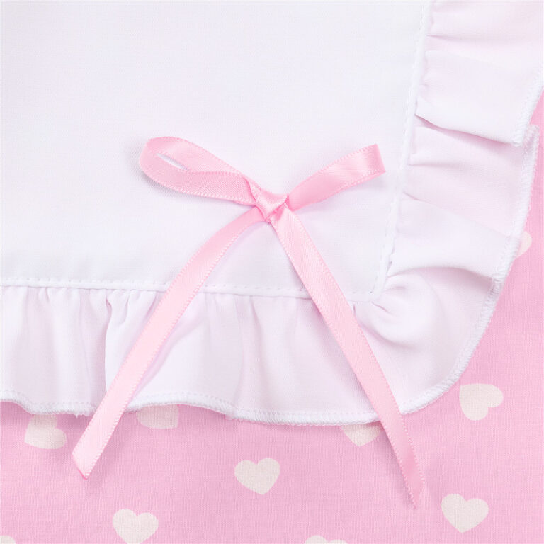 LittleForBig Katoenen Rompertje Onesie Pyjama Bodysuit - Usagi Moon, roze, XS