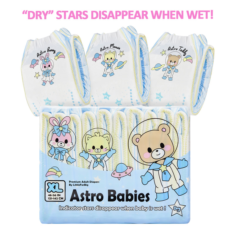 Astro Babies Adult Diapers 10 Pieces Pack(M)/(L)/(XL) - LittleForBig Cute &  Sexy Products