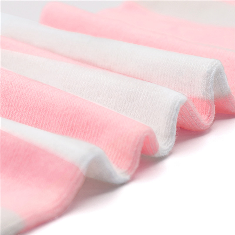 Knee High School Girl Long Striped Socks – Pink and Black