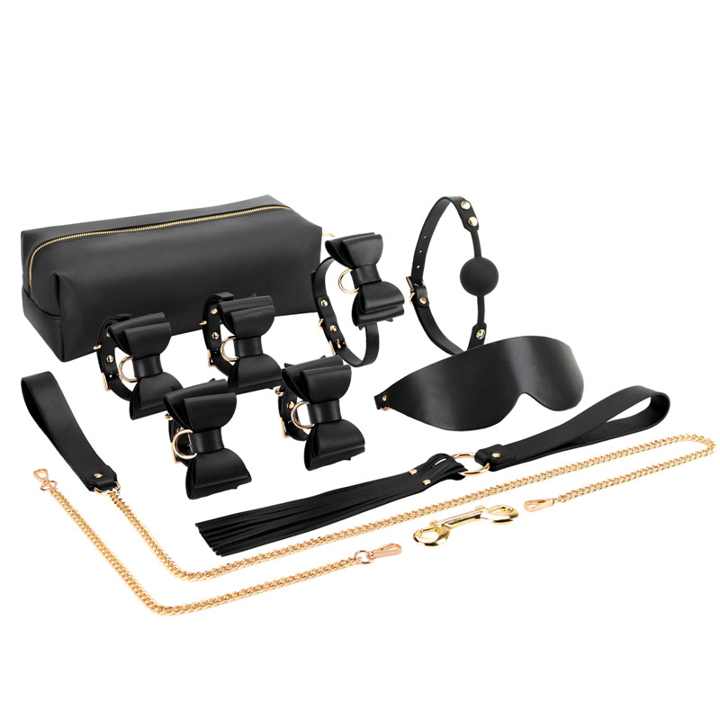 PrettyInCuffs Faux Leather Bondage Restraints Kits 12 Pcs