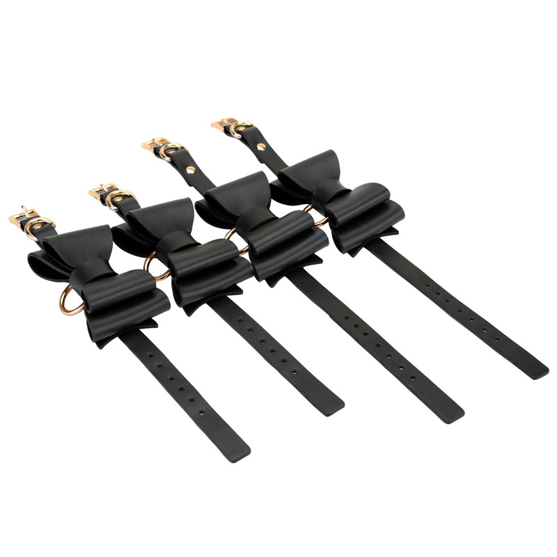 PrettyInCuffs Faux Leather Bondage Restraints Kits 12 Pcs