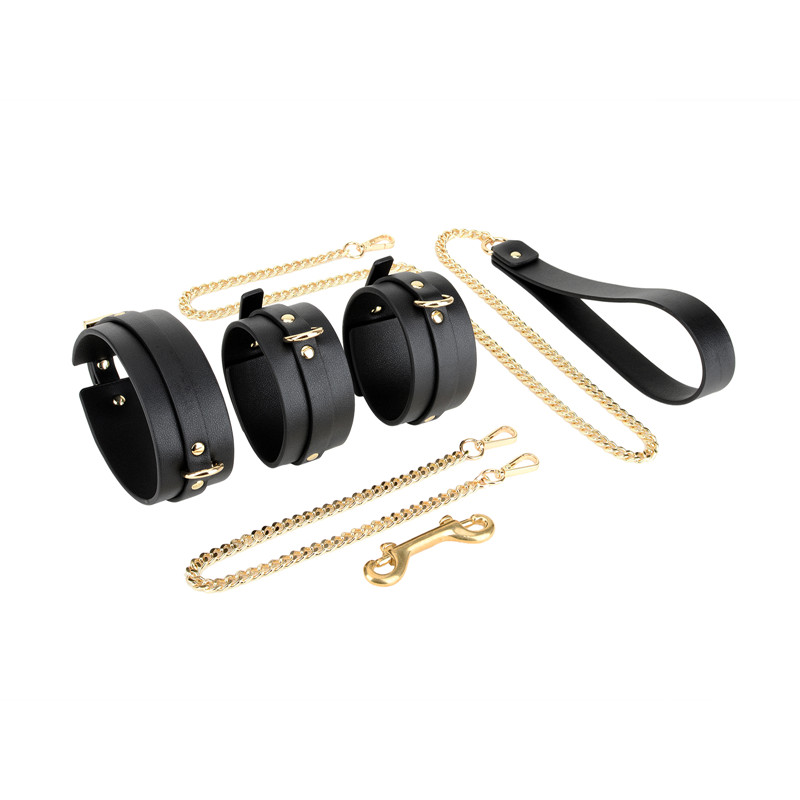 PrettyInCuffs Faux Leather Bondage Restraints Kits 11 Pcs