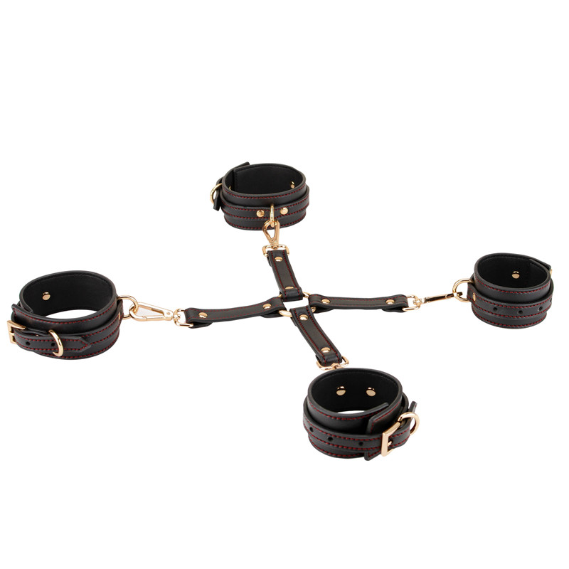 PrettyInCuffs Faux Leather Bondage BDSM Restraints Kits 11 Pcs