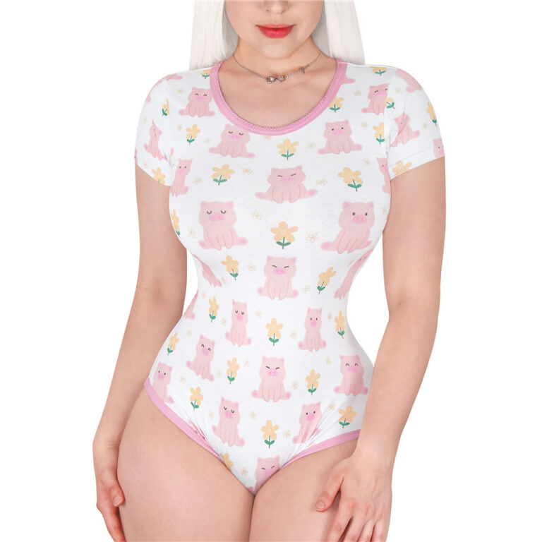LittleForBig Body Onesie Coton Candy Hearts - Pyjama Adulte Kigurumi Cœur Filet - Ultra Doux & Ajusté
