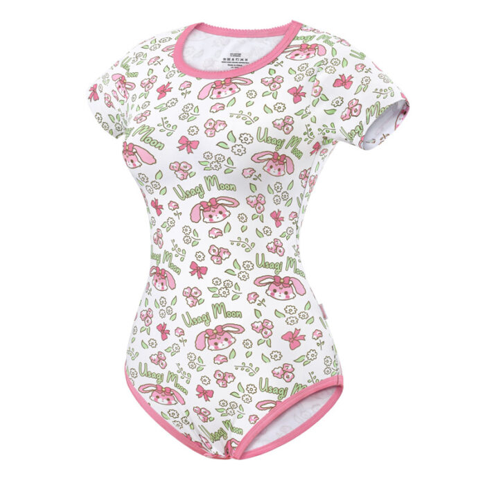 LittleForBig Katoenen Romper Onesie Pajamas Baby Usagi & Bella Bodysuit Roze XXXL